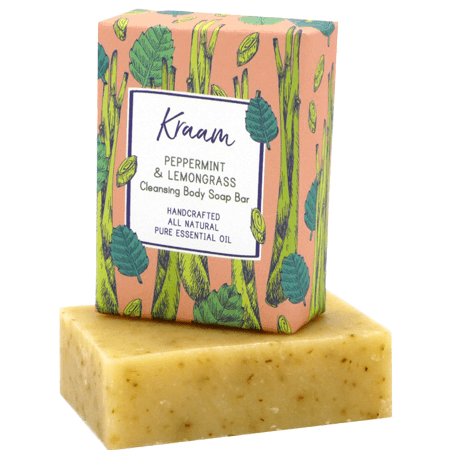 Kraam,สบู่ Kraam,Kraam Peppermint & Lemongrass Cleansing Body Soap Bar,Peppermint & Lemongrass Cleansing Body Soap Bar 100g,Kraam Peppermint & Lemongrass Cleansing Body Soap Bar ราคา,รีวิว Kraam Peppermint & Lemongrass Cleansing Body Soap Bar,Kraam Peppermint & Lemongrass Cleansing Body Soap Bar ดีไหม,